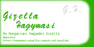 gizella hagymasi business card